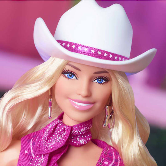Barbie The Movie Margot Robbie in Pink Western Outfit de Colectie Păpușă pentru 3+ ani+ Ani