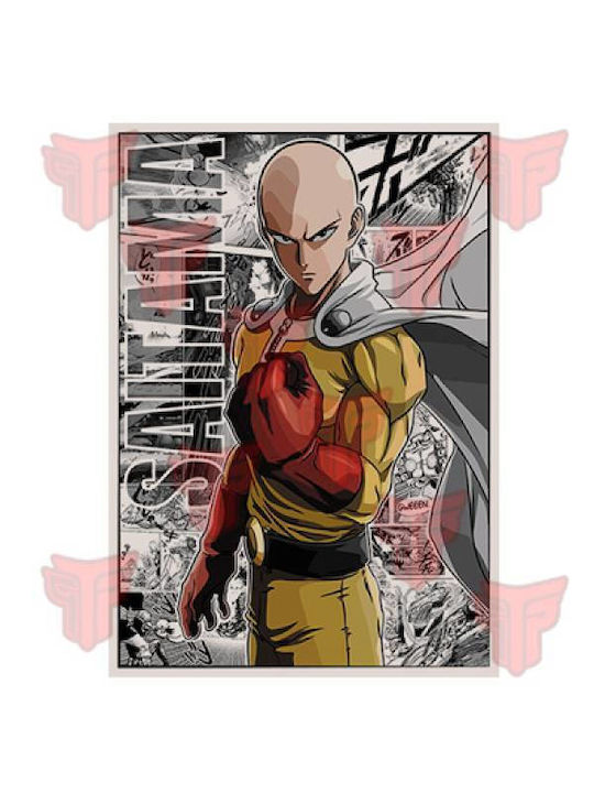 Takeposition T-shirt Saitama art σε Μαύρο χρώμα