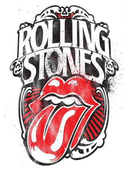Takeposition Φούτερ με Κουκούλα Rolling Stones H-cool σε Μαύρο χρώμα