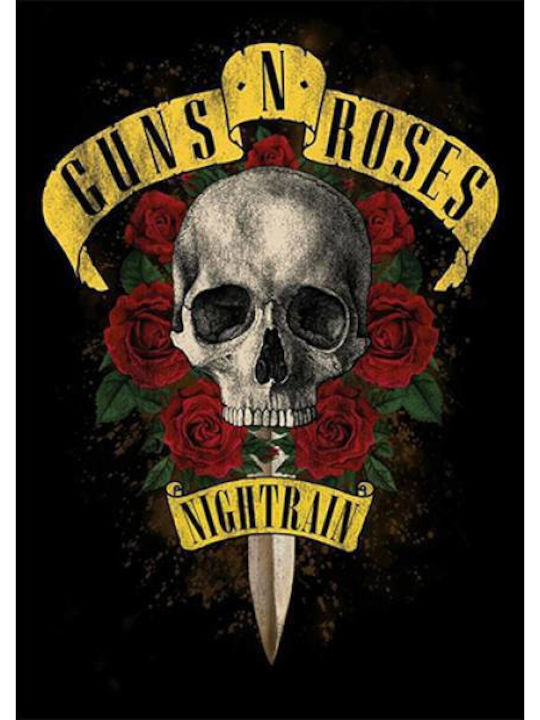 Takeposition Φούτερ Ζακέτα με Κουκούλα Z-cool Guns Roses Nightrain σε Μαύρο χρώμα