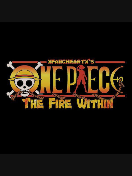 Takeposition Φούτερ One Piece Fire Within Logo σε Μαύρο χρώμα