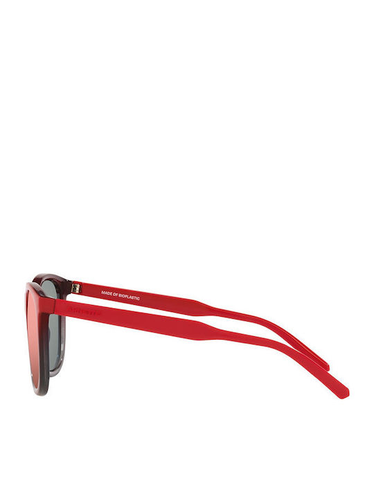 Arnette Woland Men's Sunglasses with Red Plastic Frame and Red Mirror Lens AN4307 28386