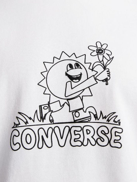 Hand Drawn Sun T-shirt Λευκό