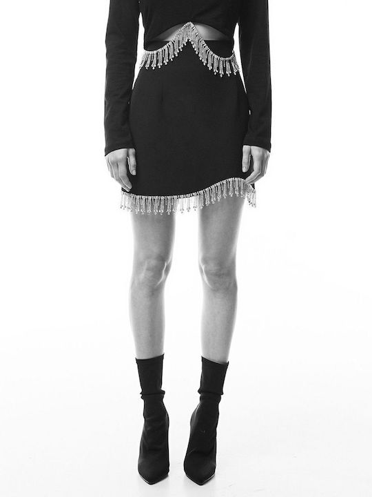 High-waisted Mini Skirt Black