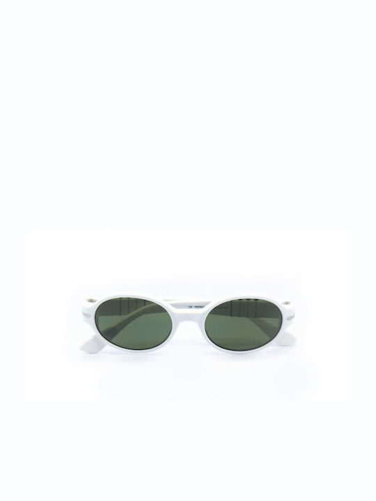 Persol Unisex Γυαλιά Ηλίου με Λευκό Κοκκάλινο Σκελετό και Πράσινο Φακό PO2026S 132/31