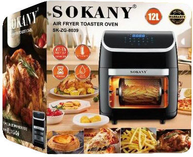 Sokany SK-ZG-8039 Air Fryer 12lt Black