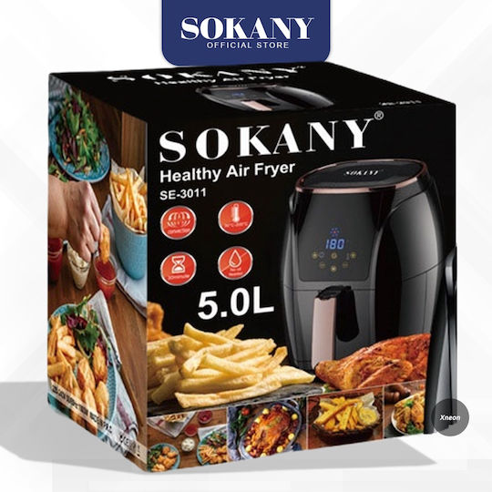 Sokany Heißluftfritteuse mit Wi-Fi 5Es Schwarz SK-3011