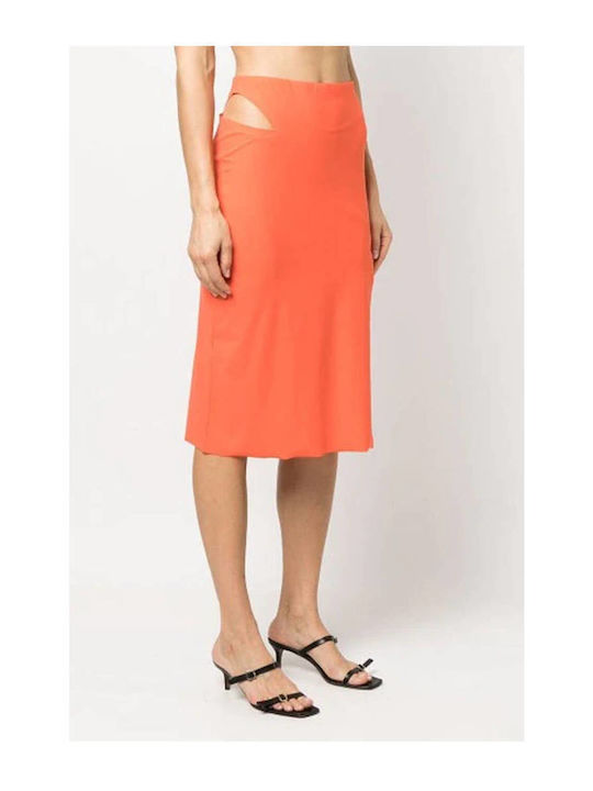 Patrizia Pepe Midi Skirt in Orange color