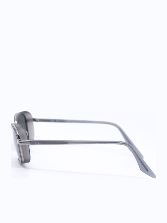 Ray Ban Unisex Sunglasses with Silver Frame and Green Lens RB2811 004