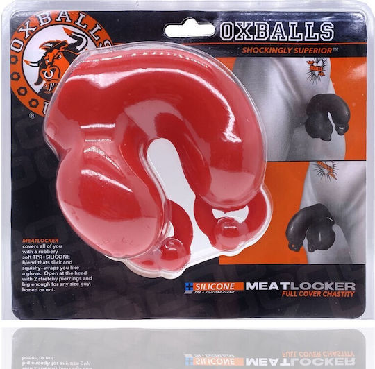 Oxballs Клетка за Пенис в Червен Цвят