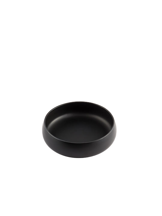 Porcelain Salad Box Black With Bamboo serving spoons 28 x 8 cm.