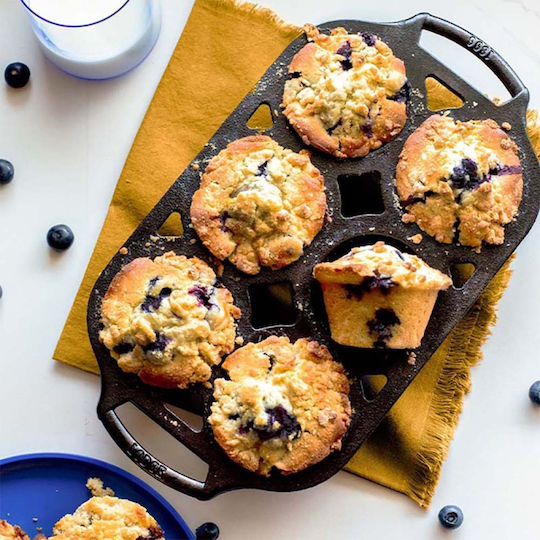 Lodge Φόρμα Ζαχαροπλαστικής για Cupcakes/Muffins από Αλουμίνιο 6 Θέσεων 32.23x17.93εκ.