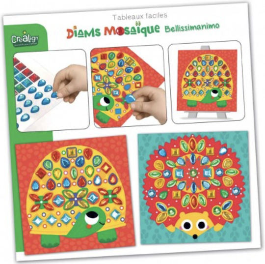 Crealign Mosaik mit Diamanten - Schildkröte für Kinder 3+ Jahre alt+ Jahre