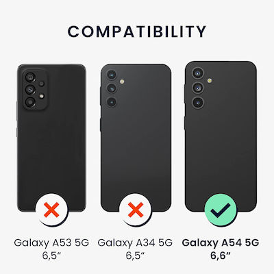 KWmobile 5G Umschlag Rückseite Silikon Blau (Galaxy A54) 60796.224