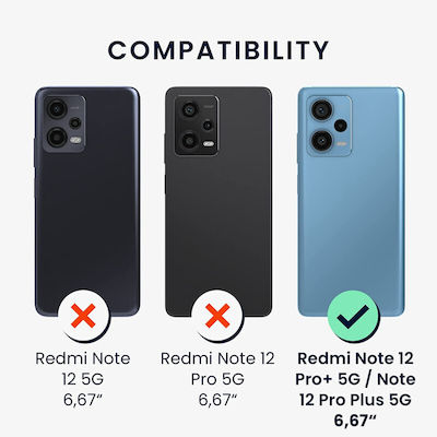 KWmobile Rubberized Silicone Back Cover Blue (Redmi Note 12 Pro+)