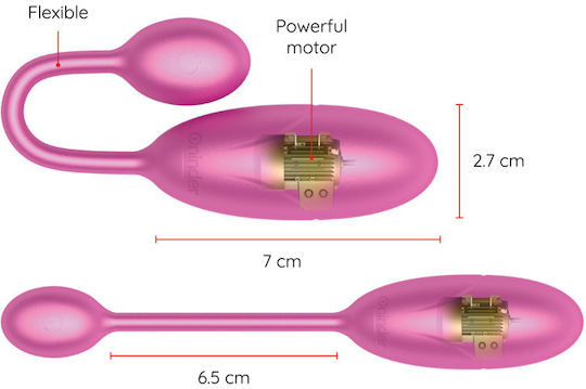 Oninder Mini Δονητής Egg με Απομακρυσμένο Έλεγχο 7cm Ροζ