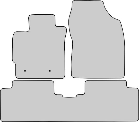 Rezaw Plast Set of Front and Rear Mats 4pcs for Toyota Auris 1 Black