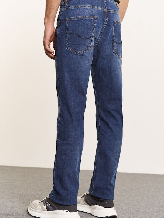 Edward Jeans Pantaloni de Bărbați din Jean în Croială Normală Albastru