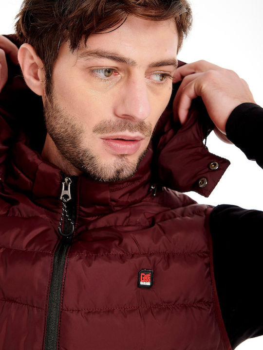 Garage Fifty5 Ärmellos Herren Jacke Puffer Wasserdicht Rot