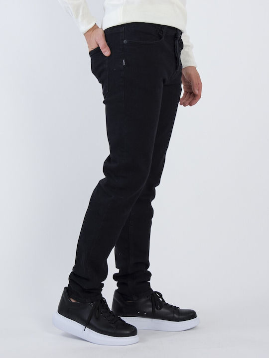 Men's Jeans Pants Elastic Black
