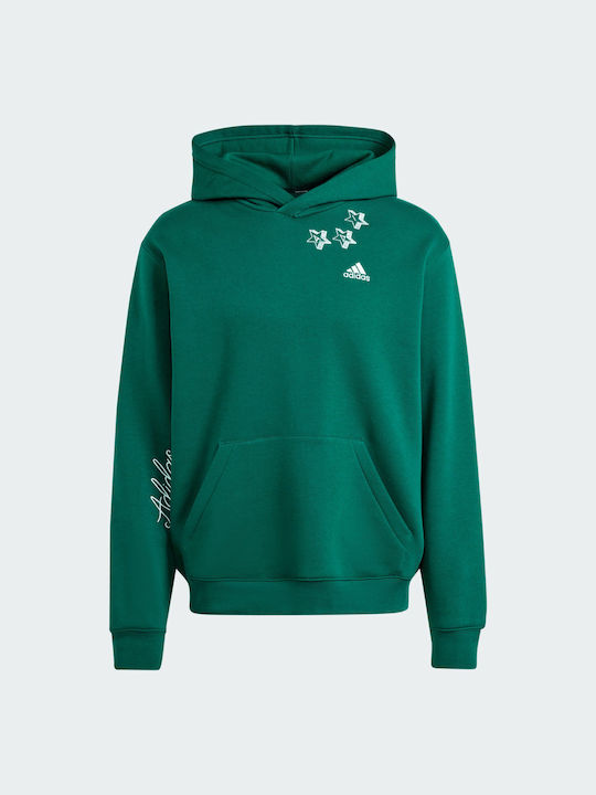 Adidas Men's Sweatshirt with Hood Green