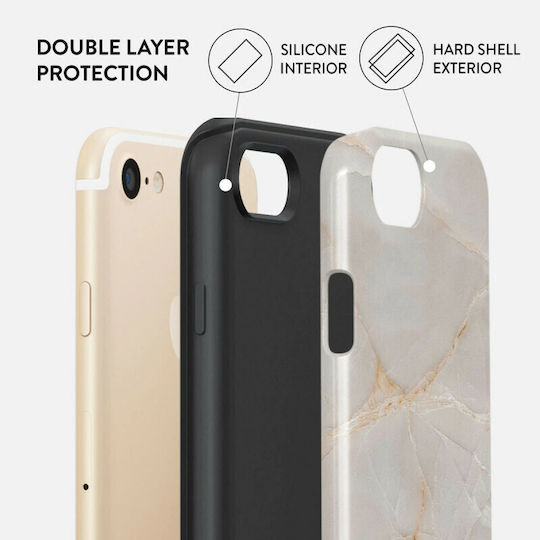 Burga Fashion Tough Back Cover Plastic / Silicone Beige (iPhone SE 2022/2020)