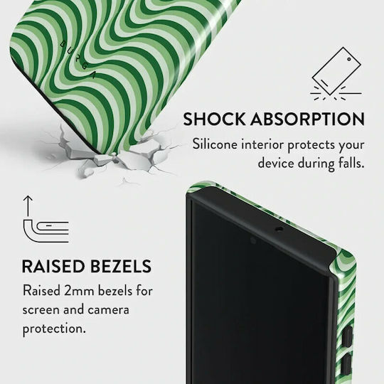 Burga Fashion Tough Back Cover Πλαστικό / Σιλικόνης Πράσινο (Galaxy S22 Ultra 5G)