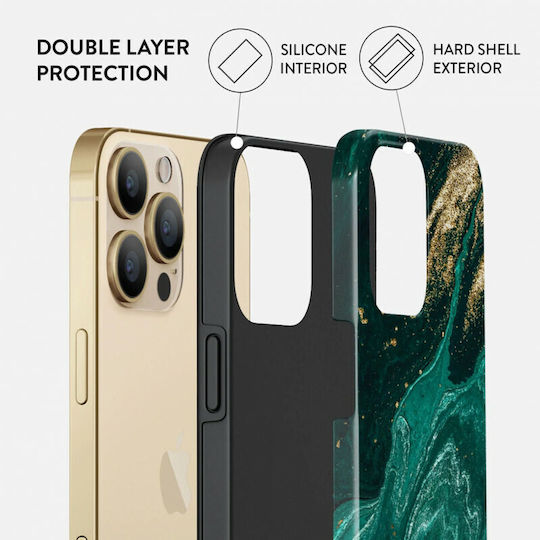 Burga Fashion Tough Back Cover Πλαστικό / Σιλικόνης 2mm Πράσινο (iPhone 13 Pro)