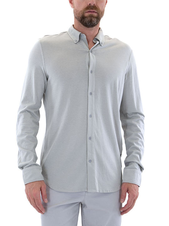 Ecoalf Men's Shirt Long Sleeve Cotton Gray