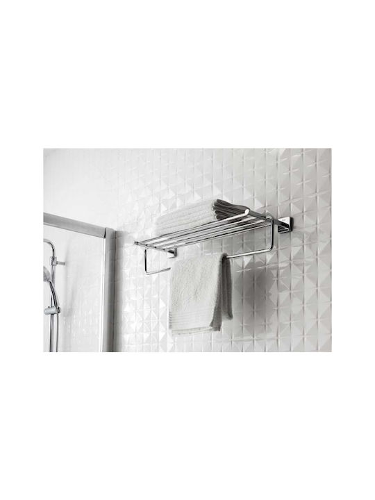 Roca Victoria Wall-Mounted Bathroom Shelf Unit with 5 Positions ​60x60cm Silver