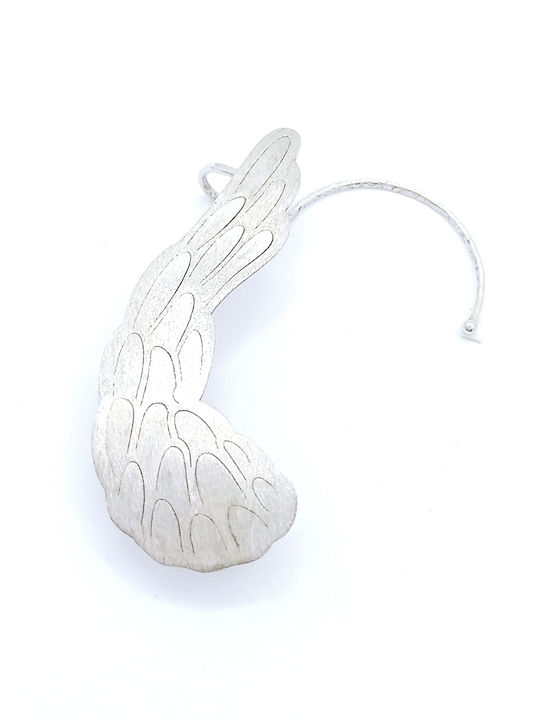 PS Silver Μονό Σκουλαρίκι Ear Climber από Ασήμι