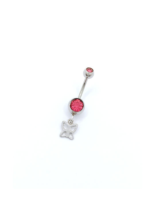 PS Silver Navel Earring made of Silver with Stones