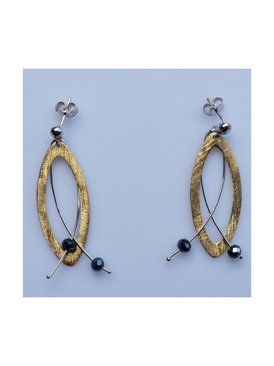 Bizoutaki Earrings made of Silver with Stones