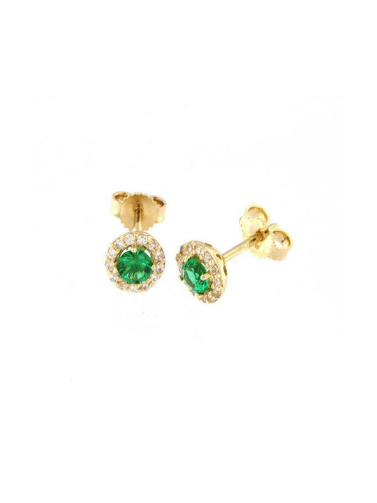 Ios Earrings made of Gold 14K with Stones