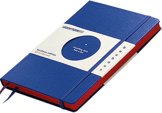 Leuchtturm1917 Bauhaus Carnet A5 cu Puncte și Elastic Albastru