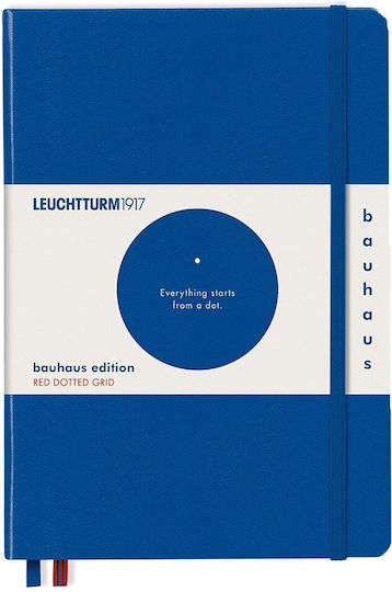 Leuchtturm1917 Bauhaus Carnet A5 cu Puncte și Elastic Albastru