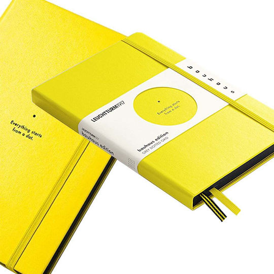 Leuchtturm1917 Bauhaus Carnet A5 cu Puncte și Elastic Galben