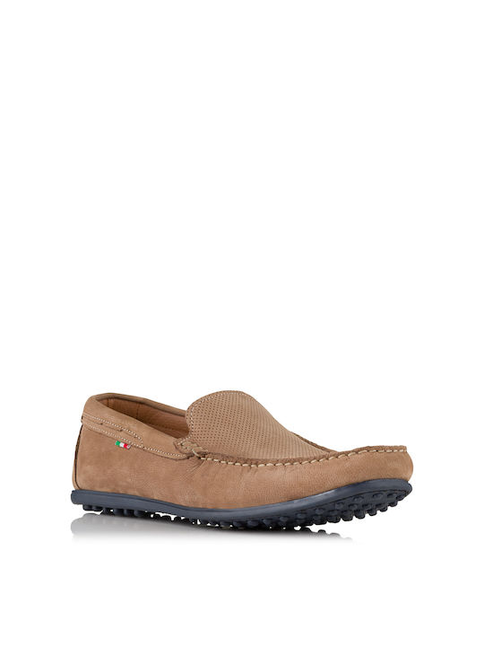 Antonio Shoes Men's Leather Moccasins Beige