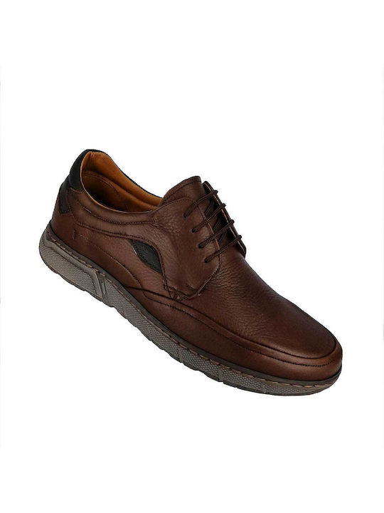 Antonio Shoes Men's Leather Casual Shoes Brown