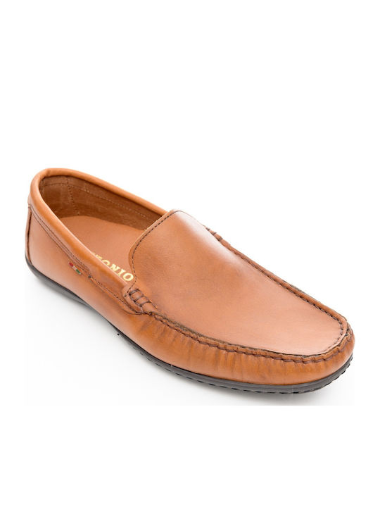 Δερμάτινα Ανδρικά Loafers σε Ταμπά Χρώμα