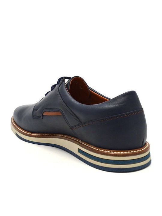 Leder Herren Freizeitschuhe Anatomisch Blau