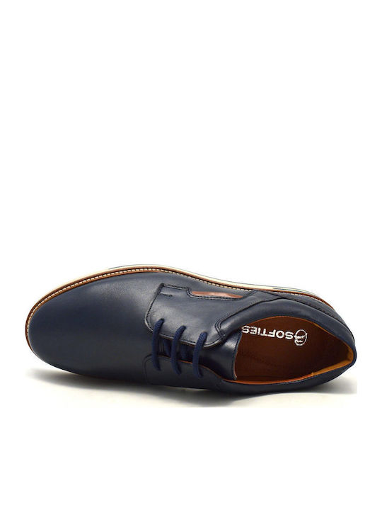 Leder Herren Freizeitschuhe Anatomisch Blau