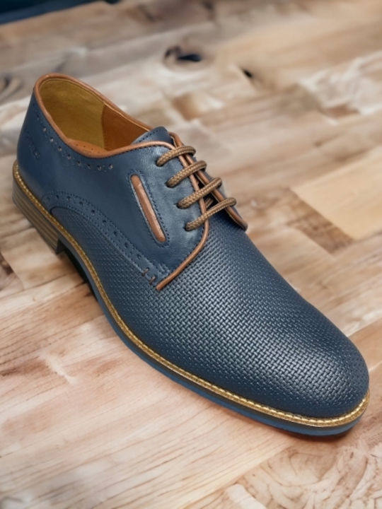 Leder Herren Freizeitschuhe Blau