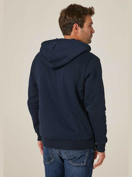 Jack & Jones Ανδρικό Φούτερ με Κουκούλα και Τσέπες Navy Μπλε