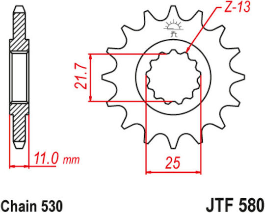 JT Sprockets Front Sprocket for Yamaha FZ6 Fazer