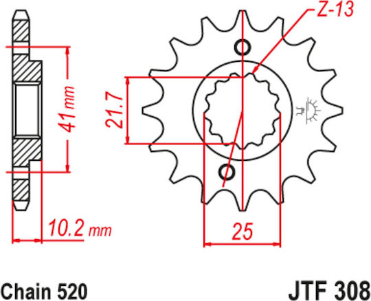 JT Sprockets Front Sprocket for Aprilia Pegaso 650 for Yamaha MT-03