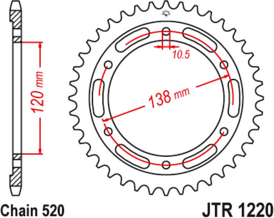 JT Sprockets Hinteres Ritzel für Honda CBR 300