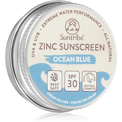 Suntribe Zinc Wasserfest Sonnenschutz Creme Für das Gesicht SPF30 Ocean Blue 15gr