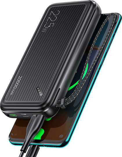 Usams PB60 Power Bank 20000mAh 22.5W with 2 USB-A Ports Power Delivery / Quick Charge 3.0 Black