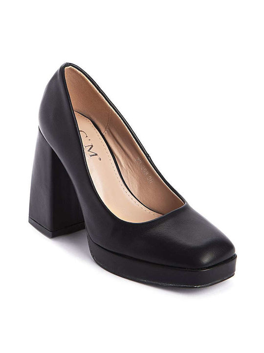 Keep Fred Synthetic Leather Black High Heels